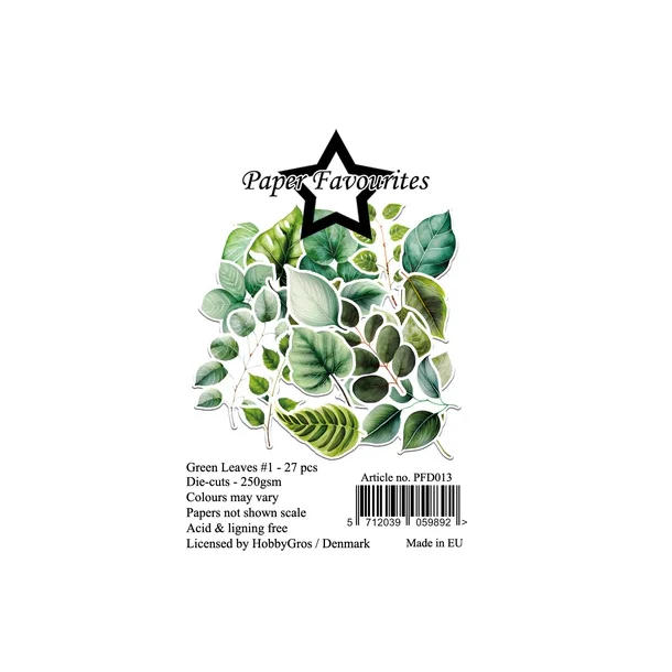 Paper Favourites Die-Cuts "Green Leaves #1" PFD013