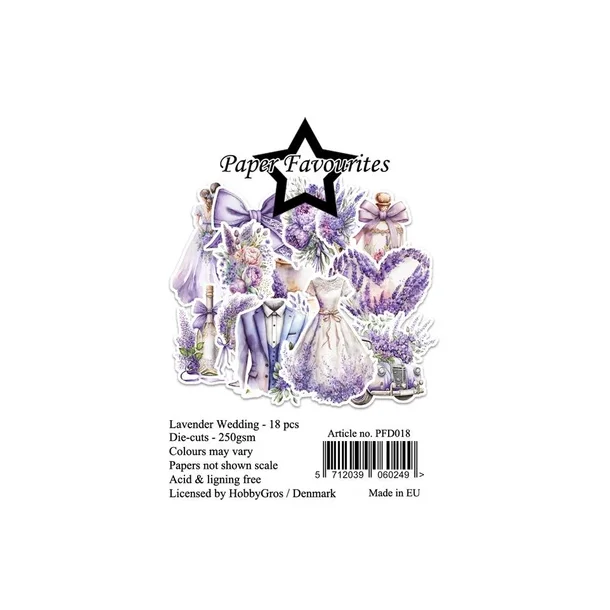 Paper Favourites Die-Cuts "Lavender Wedding" PFD018