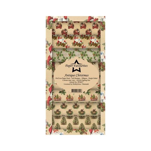 Paper Favourites Slim Card - PFS027 - Antique Christmas