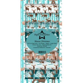 Paper Favourites Slim Card - PFS028 - Moose Christmas