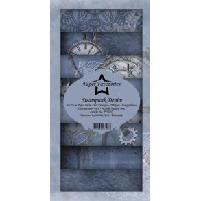 Paper Favourites Slim Card - PFS032 - Steampunk Denim