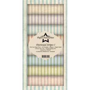 Paper Favourites Slim Card - PFS033 - Distressed Stripes I