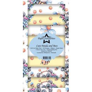 Paper Favourites Slim Card - PFS035 - Cute Panda and Bees