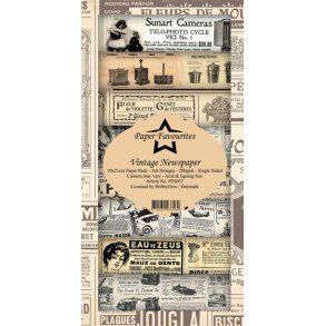Paper Favourites Slim Card - PFS037 - Vintage Newspaper