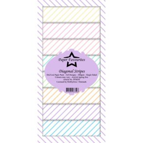 Paper Favourites Slim Card - PFS039 - Diagonal Stripes