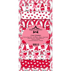 Paper Favourites Slim Card - PFS040 - Love Gnomes