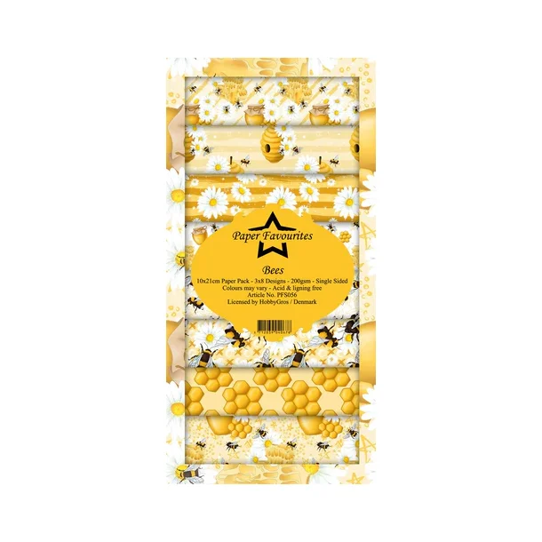 Paper Favourites Slim Card - PFS056 - Bees