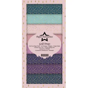 Paper Favourites Slim Card - PFS060 - Gold Drops