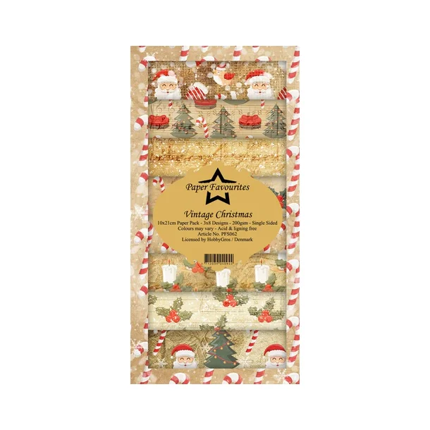 Paper Favourites Slim Card - PFS062 - Vintage Christmas