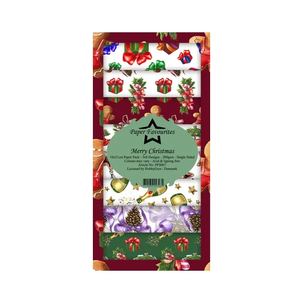 Paper Favourites Slim Card Merry Christmas PFS067