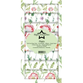 Paper Favourites Slim Card Poppy PFS084