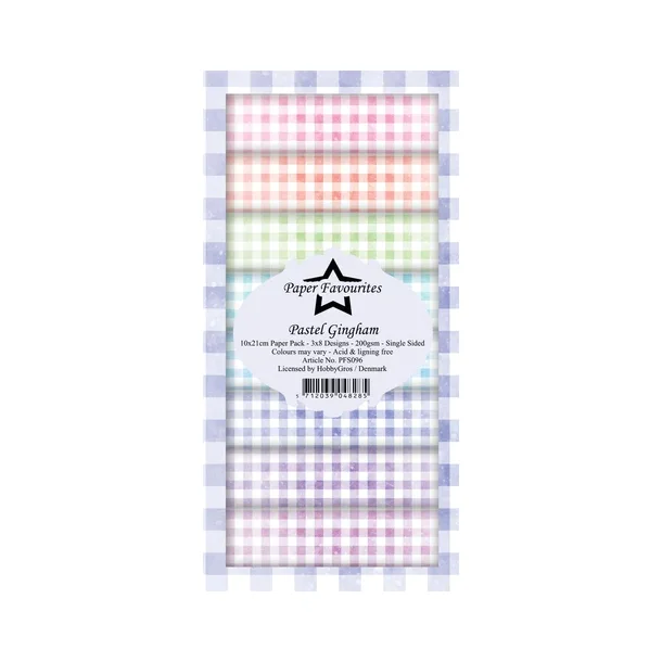 Paper Favourites Slim Card "Pastel Gingham" PFS096