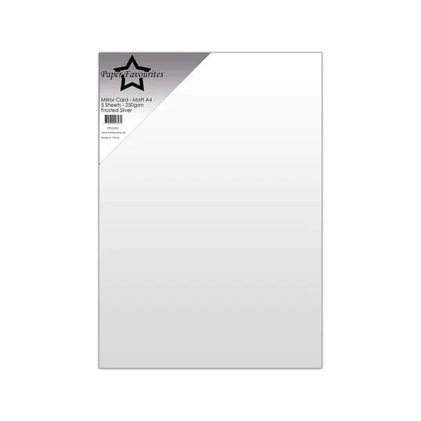 Paper Favourites Mirror Card Mat "Frosted Silver" A4  PFSS005