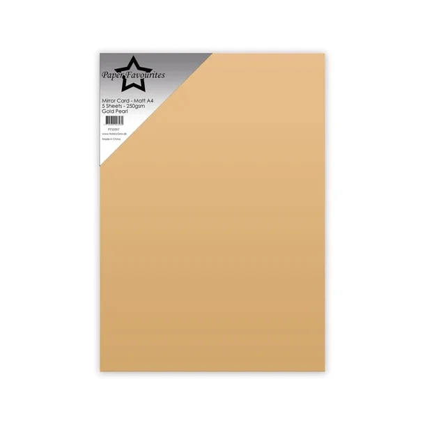 Paper Favourites Mirror Card Mat "Gold Pearl" A4 PFSS007