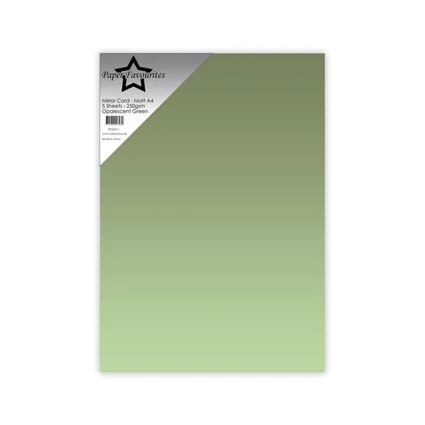 Paper Favourites Mirror Card Mat "Opalescent Green" A4  PFSS011