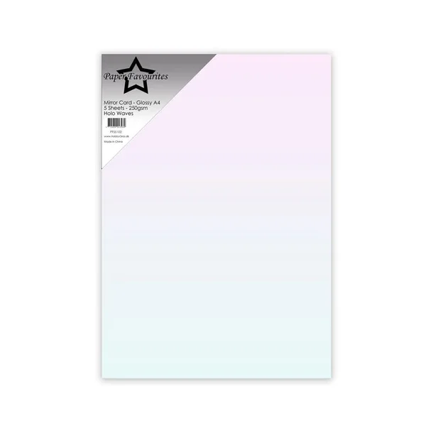 Paper Favourites Mirror Card Glossy "Holo Waves"  A4 PFSS102