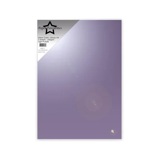 Paper Favourites Mirror Card Glossy "Light Purple" A4 PFSS111