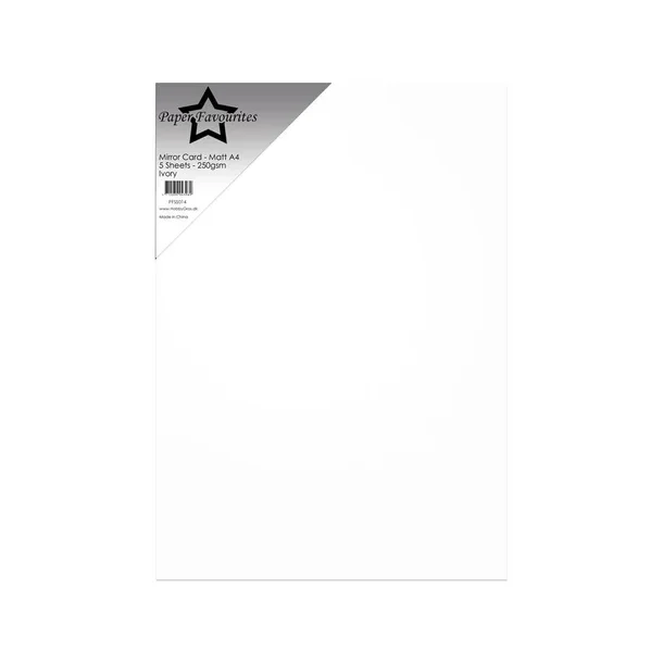 Paper Favourites Mirror Card Glossy "Ivory" PFSS114 A4 
