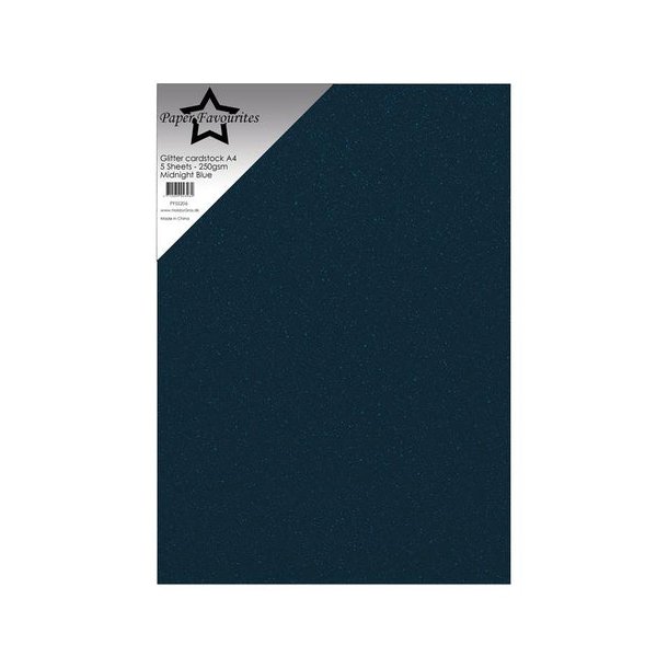 Paper Favourites Glitter Cardstock "Midnight Blue" PFSS206