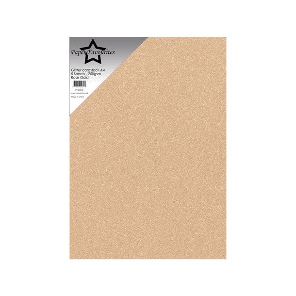  Paper Favourites Glitter Cardstock "Rose Gold" PFSS210