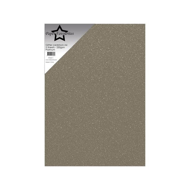 Paper Favourites Glitter Cardstock "Platinum" PFSS211