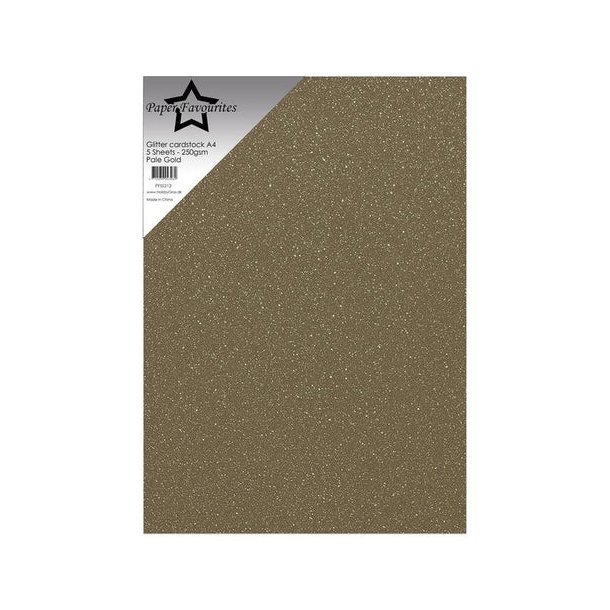 Paper Favourites Glitter Cardstock "Pale Gold" PFSS212