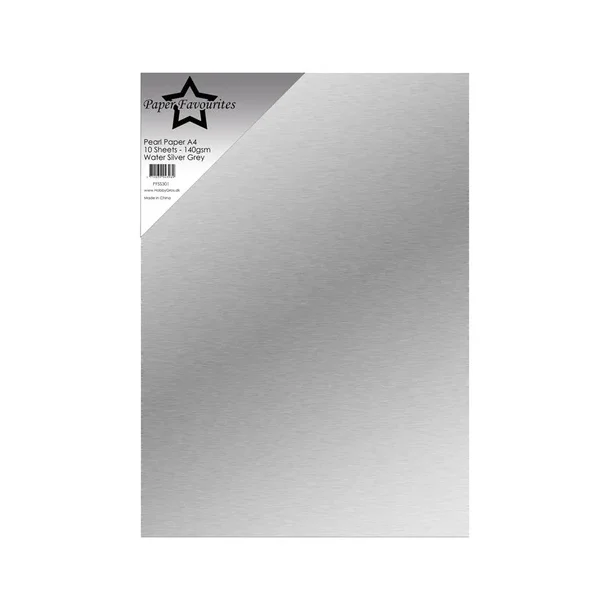 Paper Favourites Pearl Paper 140 gr A4 "Water Silver Grey" PFSS301