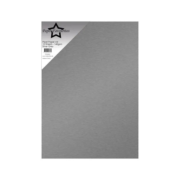 Paper Favourites Pearl Paper 140 gr A4 "Silver Grey" PFSS302