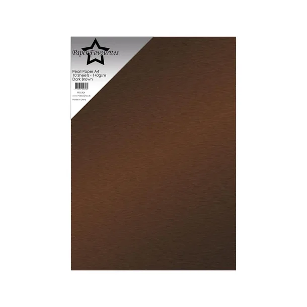  Paper Favourites Pearl Paper 140 gr  A4 "Dark Brown" PFSS304