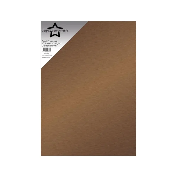 Paper Favourites Pearl Paper 140 gr  A4 "Golden Brown" PFSS306