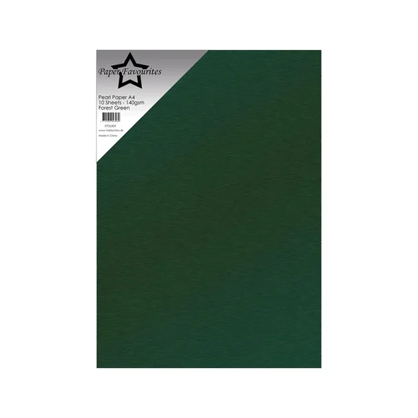 Paper Favourites Pearl Paper 140 gr A4 "Forest Green" PFSS309