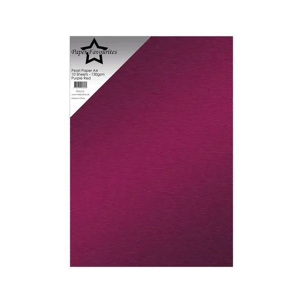 Paper Favourites Pearl Paper 130 gr A4  "Purple Red" PFSS314