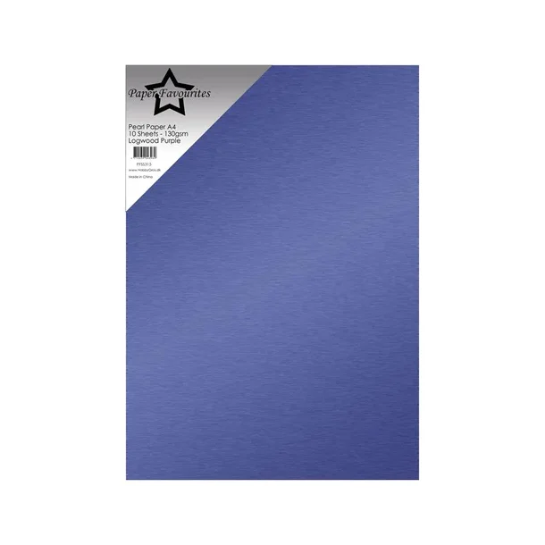 Paper Favourites Pearl Paper 130 gr  A4 "Logwood Purple" PFSS315