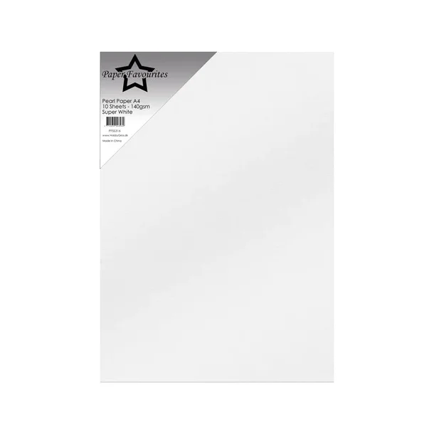 Paper Favourites Pearl Paper 130 gr A4  "Super White" PFSS316