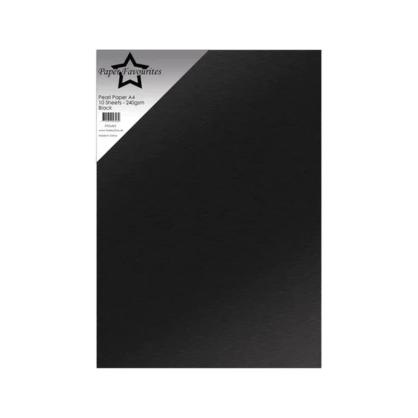 Paper Favourites Pearl Paper 240 gr A4  "Black" PFSS403