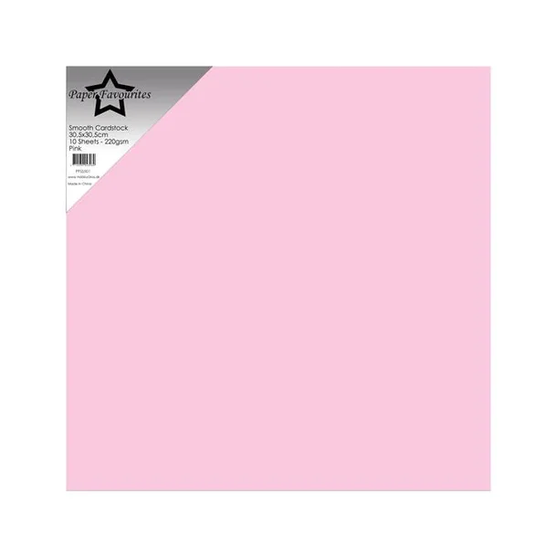 Paper Favourites Smooth Cardstock "Pink" 30,5x30,5 PFSS501