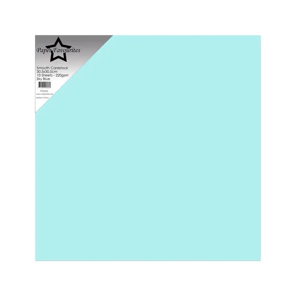 Paper Favourites Smooth Cardstock "Sky Blue" 30,5x30,5 PFSS506