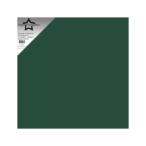 Paper Favourites Smooth Cardstock "Deep Green" 30,5x30,5 PFSS508 