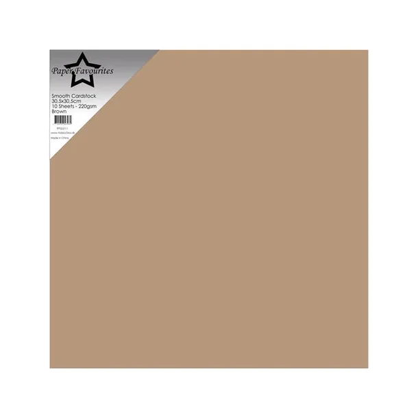 Paper Favourites Smooth Cardstock "Brown" 30,5x30,5  PFSS511