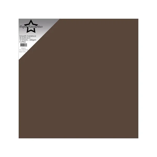 Paper Favourites Smooth Cardstock "Coffee" 30,5x30,5 PFSS512