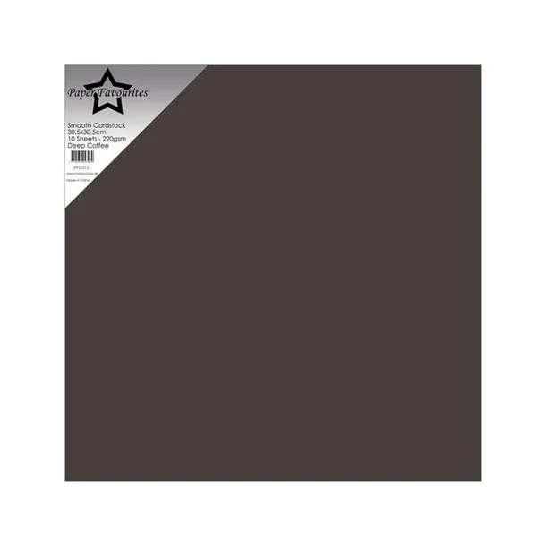 Paper Favourites Smooth Cardstock "Deep Coffee" 30,5x30,5 PFSS513