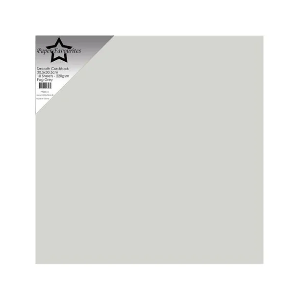 Paper Favourites Smooth Cardstock "Fog Grey"  30,5x30,5 PFSS515