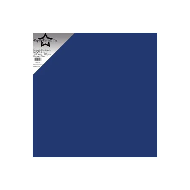 Paper Favourites Smooth Cardstock "Elegant Blue"  30,5x30,5 PFSS519