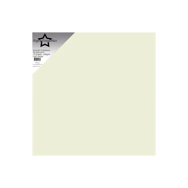 Paper Favourites Smooth Cardstock "Light Beige"  30,5x30,5 PFSS523