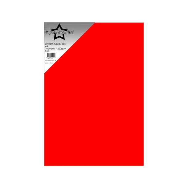 Paper Favourites Smooth Cardstock "Red / Orange Red PFSS717 A4