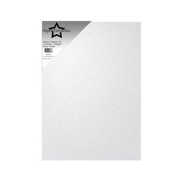 Paper Favourites Heavy Vellum Paper "Silver White" PFSS902