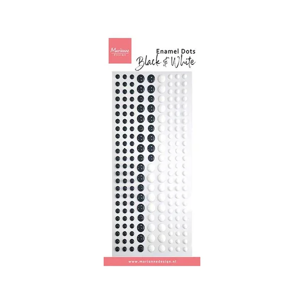 Marianne Design Enamel Dots "black &amp; white" PL4537