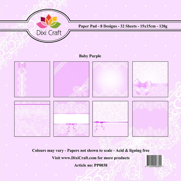 Dixi Craft Papirsblok 15x15cm PP0038