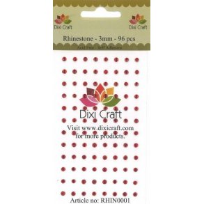Dixi Craft Rhinsten 3mm 96stk RHIN0001 - R�d