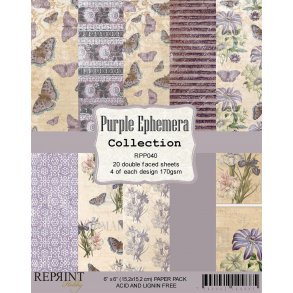 REPRINT Paperpack 15x15 RPP040 - Purple Ephemera